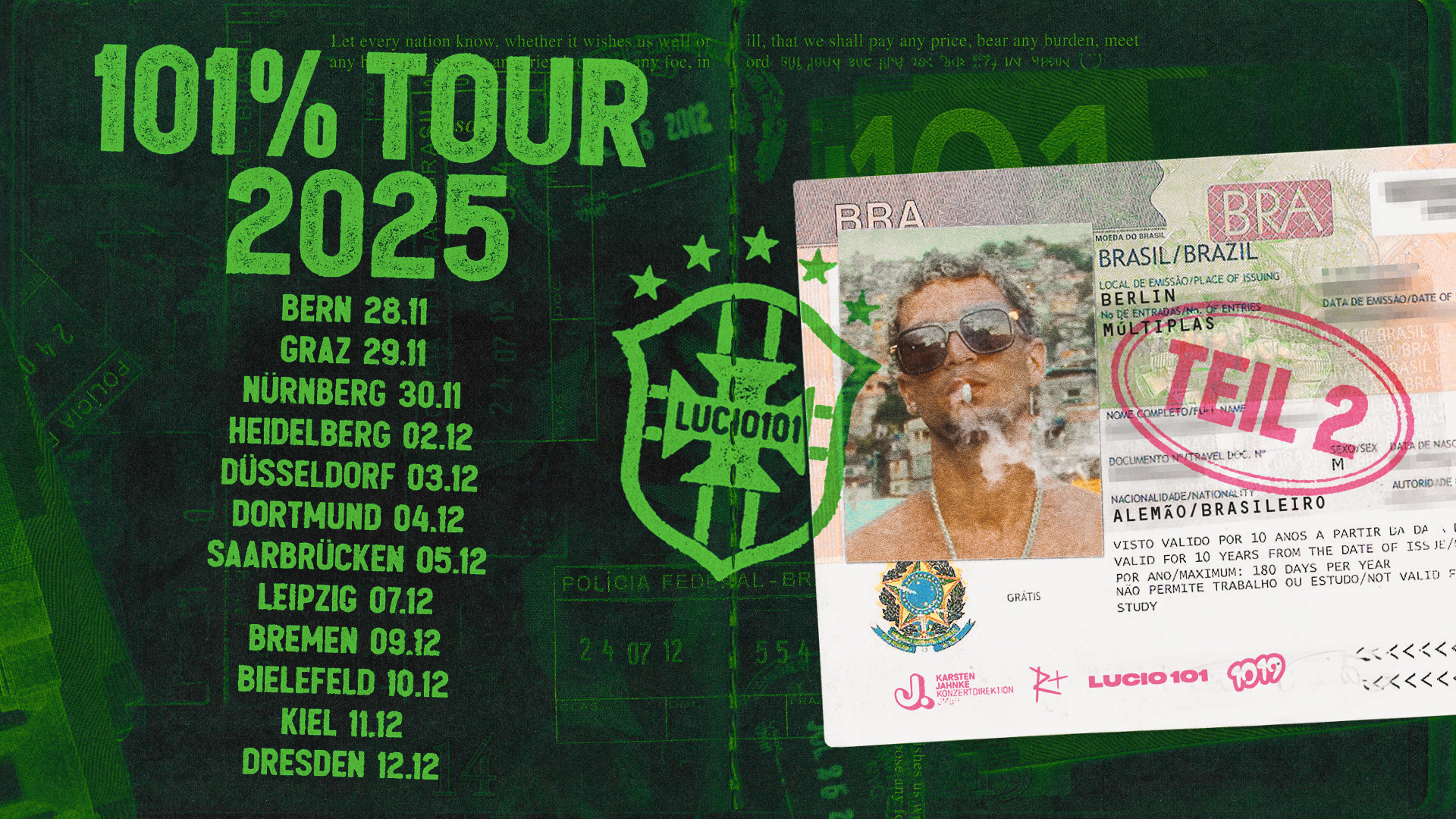 Lucio101 101% Tour - Teil 2 Tour Poster 2025